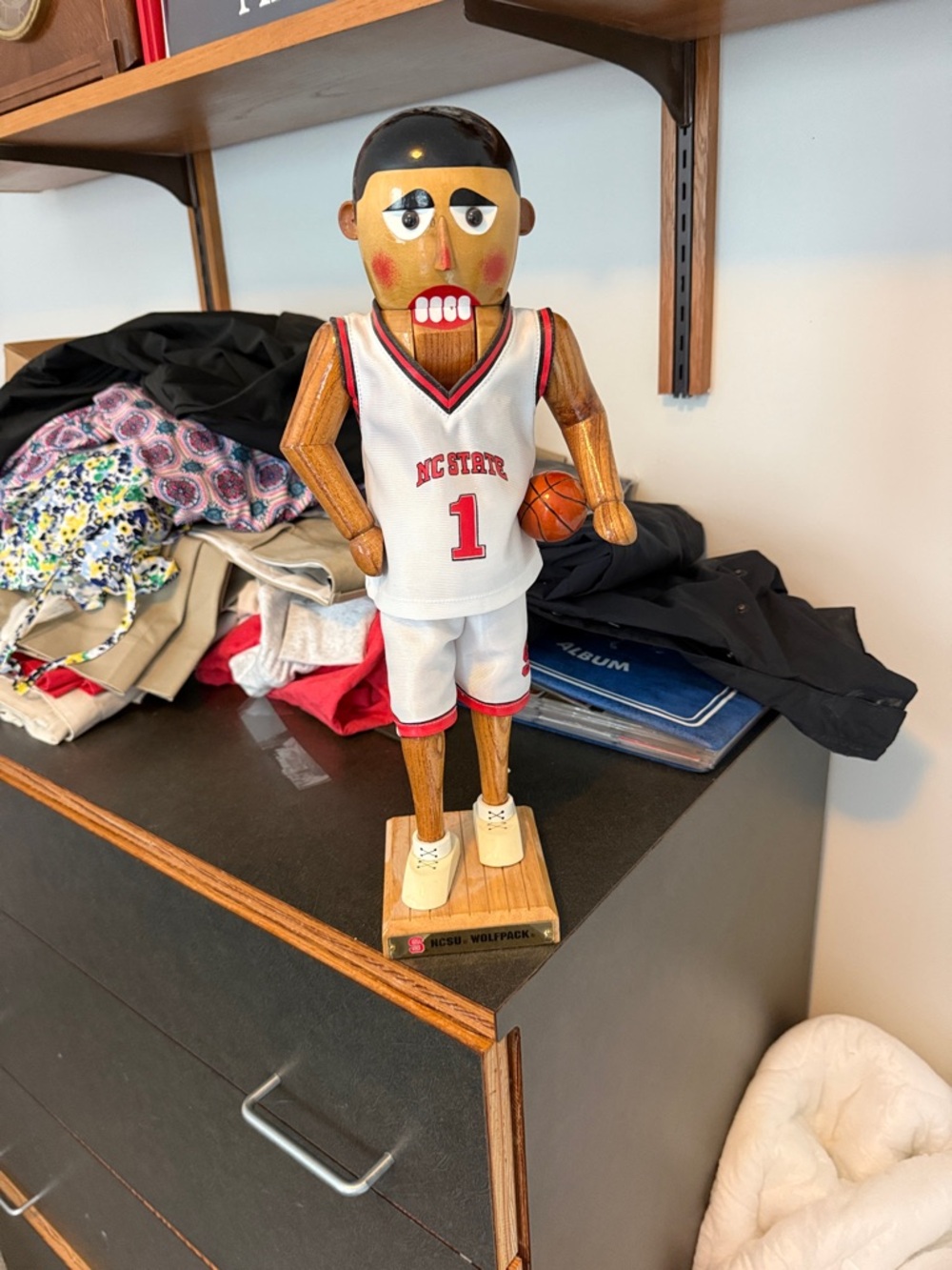 NC State Red Basketball Player Nutcracker Figurine